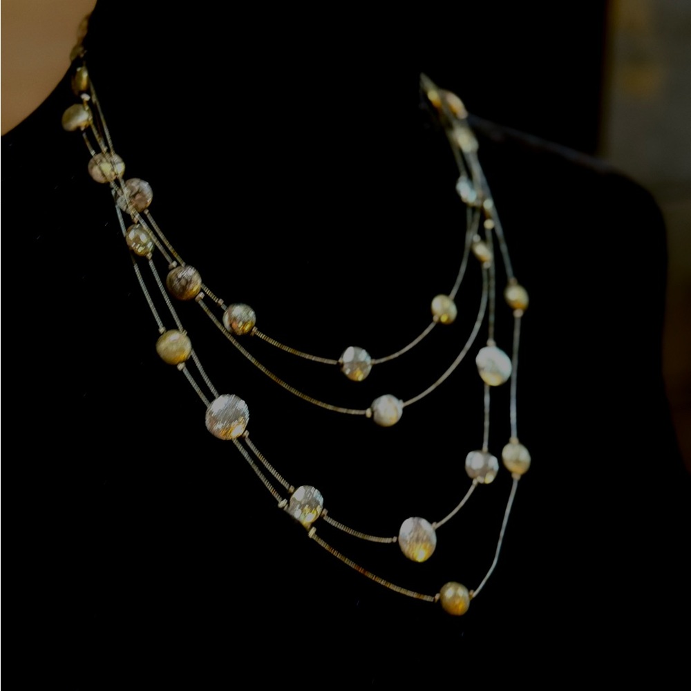 Chico's Gold and Silver Multi-Strand Necklace